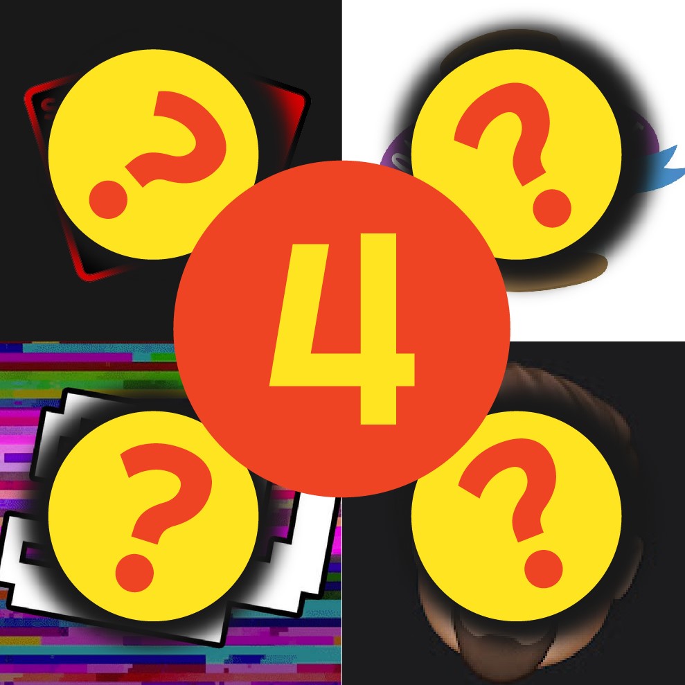 Image of 4 YouTube Creator's logos that are concealed by question marks.