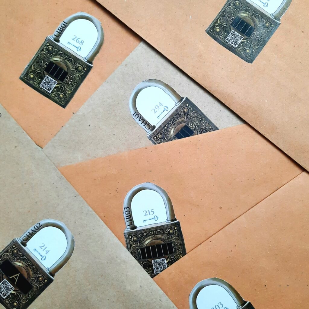 The locked clues. Game Masters, hide them well!